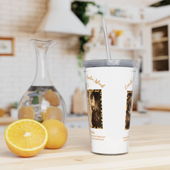 Plastic Tumbler with Straw